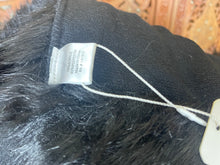 Load image into Gallery viewer, Women’s Black Cloak Shawl Faux Fur Trim