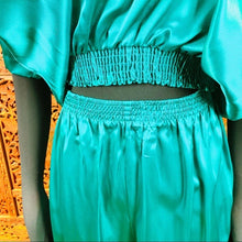 Load image into Gallery viewer, Vintage 1980’s Teddi Emerald 2-Piece Pants Set