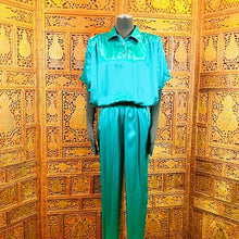 Load image into Gallery viewer, Vintage 1980’s Teddi Emerald 2-Piece Pants Set