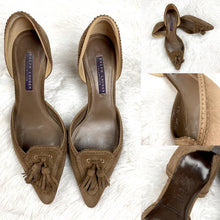 Load image into Gallery viewer, Ralph Lauren Pointed-Toe Kitten Heel Pumps