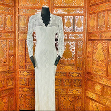 Load image into Gallery viewer, Beach Wedding Gown V-Neck with Illusion Sleeves