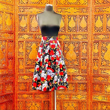 Load image into Gallery viewer, Skull Rose Vintage Style Retro Full Skirt