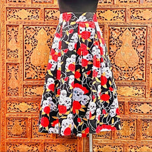 Load image into Gallery viewer, Skull Rose Vintage Style Retro Full Skirt