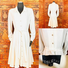 Load image into Gallery viewer, Vintage Leslie Fay Button Down Long Sleeve Dress