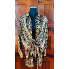 Load image into Gallery viewer, (SOLD) Women’s Reptile Print Button Down Dress