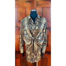 Load image into Gallery viewer, (SOLD) Women’s Reptile Print Button Down Dress