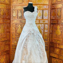 Load image into Gallery viewer, (002) One Shoulder Flower Strap Wedding Gown NWT