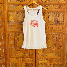 Load image into Gallery viewer, Bella Elephant Flowy Racerback Tank Top NWT
