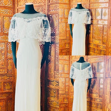 Load image into Gallery viewer, Beach Wedding Gown with Lace Drape Shoulder