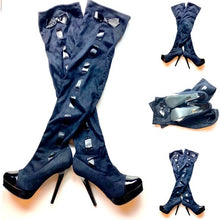 Load image into Gallery viewer, Colin Stuart Thigh High Stiletto Boots