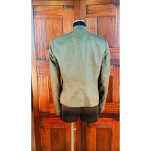 Load image into Gallery viewer, Olive Silk Embroidered Beaded Blazer jacket