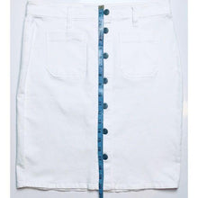 Load image into Gallery viewer, Kenneth Cole Reaction White Denim Pencil Skirt