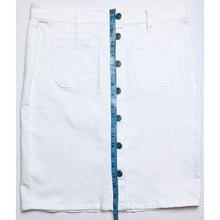 Load image into Gallery viewer, Kenneth Cole Reaction White Denim Pencil Skirt
