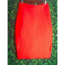 Load image into Gallery viewer, 1980’s Neon Coral Orange Fluorescent Skirt