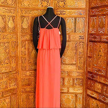 Load image into Gallery viewer, Coral V-Neck Bridesmaid Dress NWT