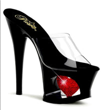 Load image into Gallery viewer, (SOLD) Pleaser Shoes Rhinestone Heart Platform NWT