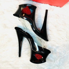 Load image into Gallery viewer, (SOLD) Pleaser Shoes Rhinestone Heart Platform NWT