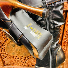 Load image into Gallery viewer, Ellie Steampunk Stiletto Platform Boots NWOT/B