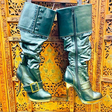 Load image into Gallery viewer, Ellie Steampunk Stiletto Platform Boots NWOT/B