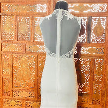 Load image into Gallery viewer, Beach Wedding Dress with High Illusion Neckline