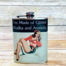 Load image into Gallery viewer, Totally Rad I’m Made of Glitter Vodka Flask NWT