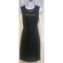 Load image into Gallery viewer, (SOLD) Calvin Klein Sleeveless Faux Leather Sheath Dress