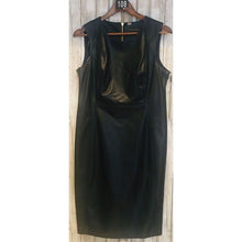 Load image into Gallery viewer, (SOLD) Calvin Klein Sleeveless Faux Leather Sheath Dress