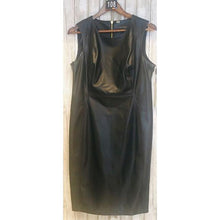 Load image into Gallery viewer, (SOLD) Calvin Klein Sleeveless Faux Leather Sheath Dress