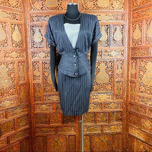 Load image into Gallery viewer, Vintage 80’s Scarlett Pinstripe Skirt Set