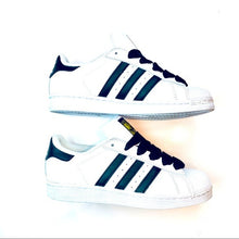 Load image into Gallery viewer, Adidas Superstar Low Top Shoes w/Fat Shoe Laces