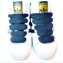 Load image into Gallery viewer, Adidas Superstar Low Top Shoes w/Fat Shoe Laces