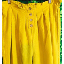 Load image into Gallery viewer, RIS Women’s Wide Leg Linen Yellow Pants