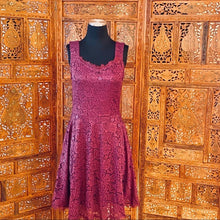 Load image into Gallery viewer, Berry Love Lace Tank Mini Dress NWT