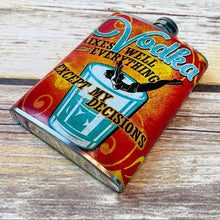 Load image into Gallery viewer, Totally Rad Vodka Mixes Well Flask NWT