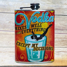 Load image into Gallery viewer, Totally Rad Vodka Mixes Well Flask NWT
