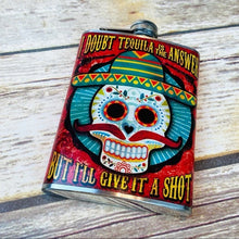Load image into Gallery viewer, Totally Rad I Doubt Tequila Flask NWT