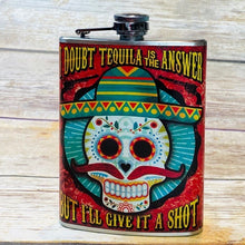 Load image into Gallery viewer, Totally Rad I Doubt Tequila Flask NWT