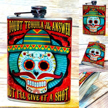 Load image into Gallery viewer, Totally Rad I Doubt Tequila Flask NWT