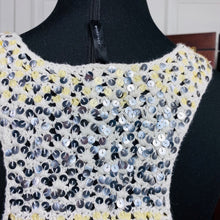 Load image into Gallery viewer, Morrissey Crochet knit Sequin Racerback Tanktop