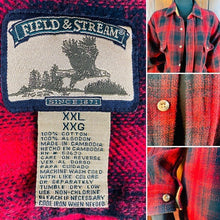 Load image into Gallery viewer, Field & Stream Red Flannel Button Down Shirt