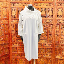 Load image into Gallery viewer, Vintage Leslie Fay Cowl Neck Sweater Dress