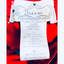 Load image into Gallery viewer, Trixxiš„Fire Red & Black Strapless Party Dress