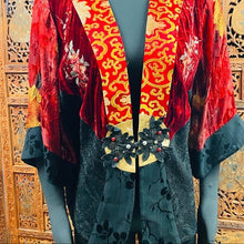 Load image into Gallery viewer, Vintage 80’s Spencer Alexis Velvet Satin Cardigan