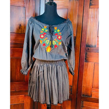 Load image into Gallery viewer, (SOLD) Hand-Stitched Embroidered Off Shoulder Dress