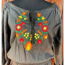 Load image into Gallery viewer, (SOLD) Hand-Stitched Embroidered Off Shoulder Dress