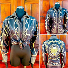 Load image into Gallery viewer, Versace Barocco Medusa Inspired Women’s Blouse
