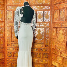 Load image into Gallery viewer, Beach Wedding Dress Mermaid w/Illusion Sleeves NWT