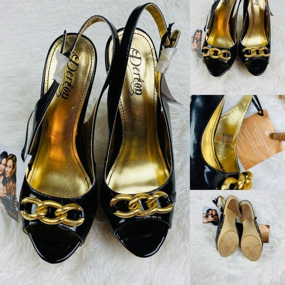 House of Deréon Patent Leather Stiletto Heels NWT
