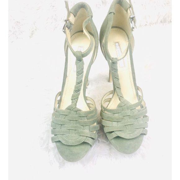 (SOLD) BCBGeneration Light Blue Suede Platform Heels