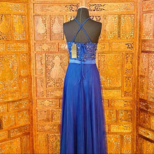 Load image into Gallery viewer, High Neck Satin Bridesmaid Dress NWT
